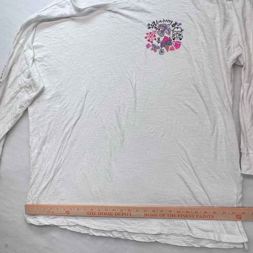 Natural Life Womens Oversized Cotton Doodle Tee Sz XXL Boho Hippie Casual - Picture 7 of 14